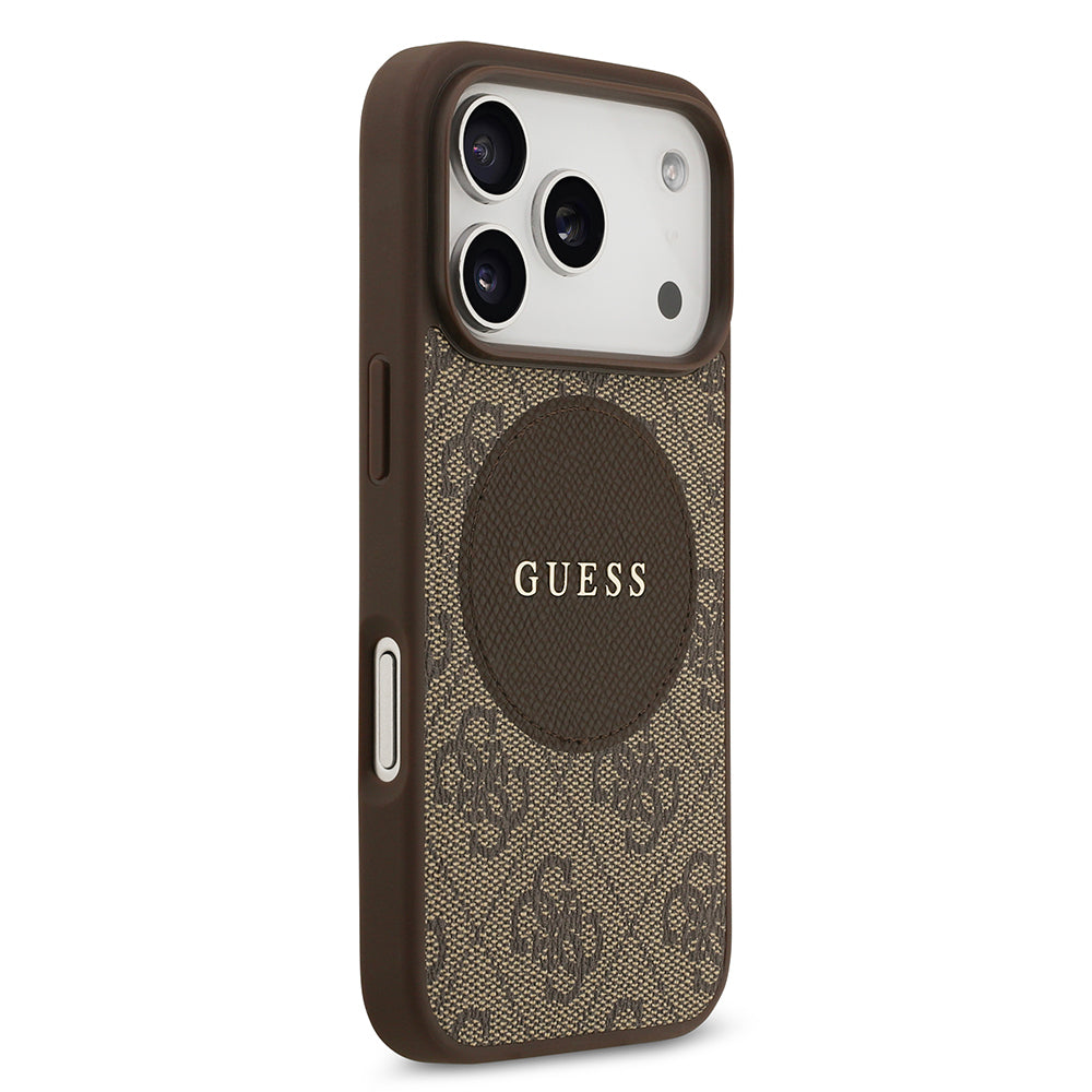 Guess iPhone 17 Pro Orjinal Lisanslı M-safe Şarj Özellikli Yazı Logolu Circle Classic Kılıf