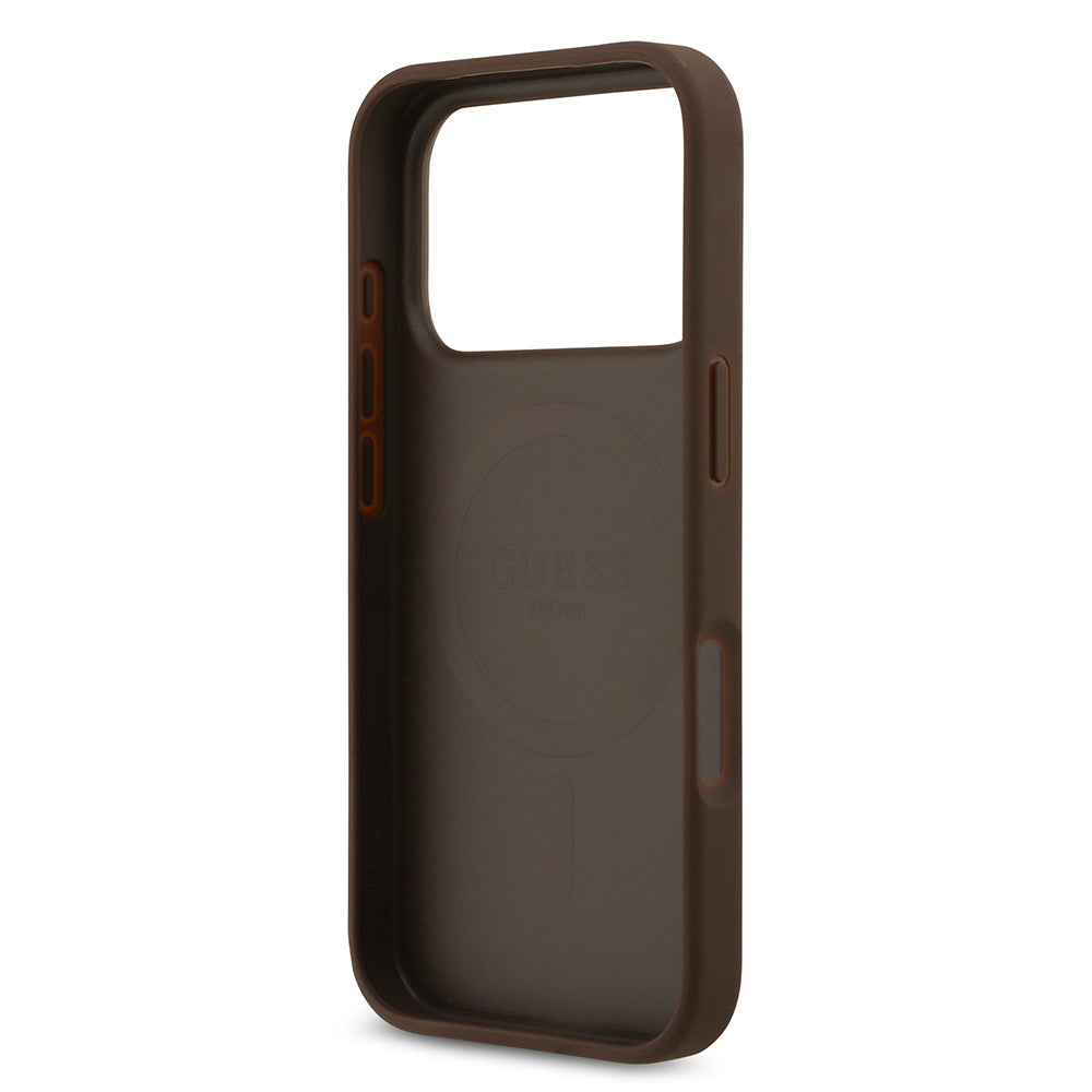 Guess iPhone 17 Pro Orjinal Lisanslı M-safe Şarj Özellikli Yazı Logolu Circle Classic Kılıf