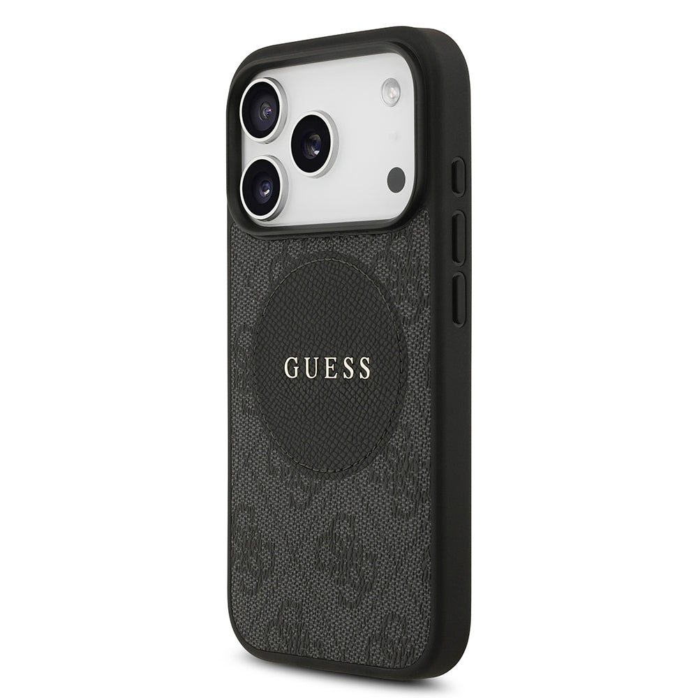Guess iPhone 17 Pro Orjinal Lisanslı M-safe Şarj Özellikli Yazı Logolu Circle Classic Kılıf