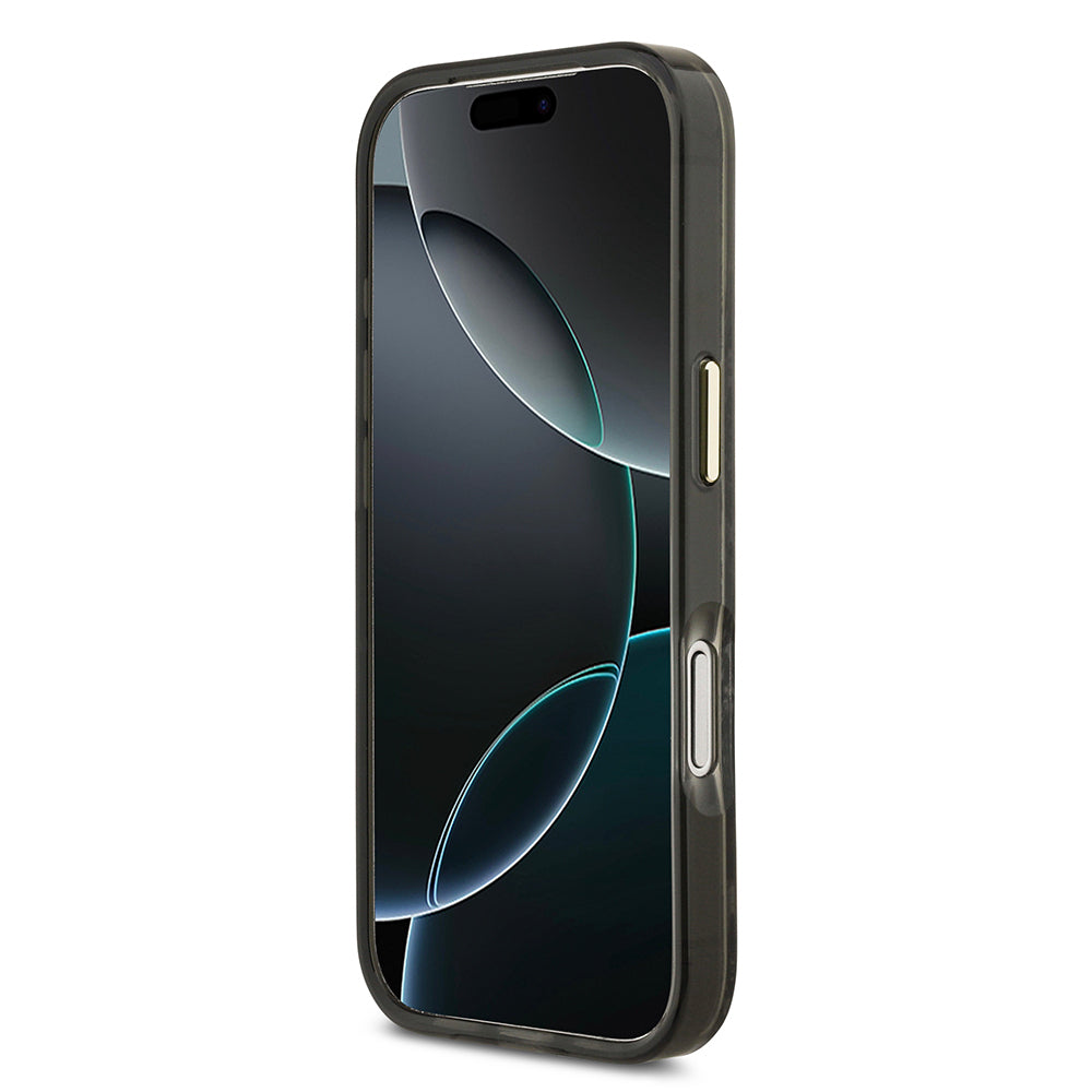 Guess iPhone 17 Pro Orjinal Lisanslı M-safe Şarj Özellikli Yazı Logolu Python Desenli Kılıf