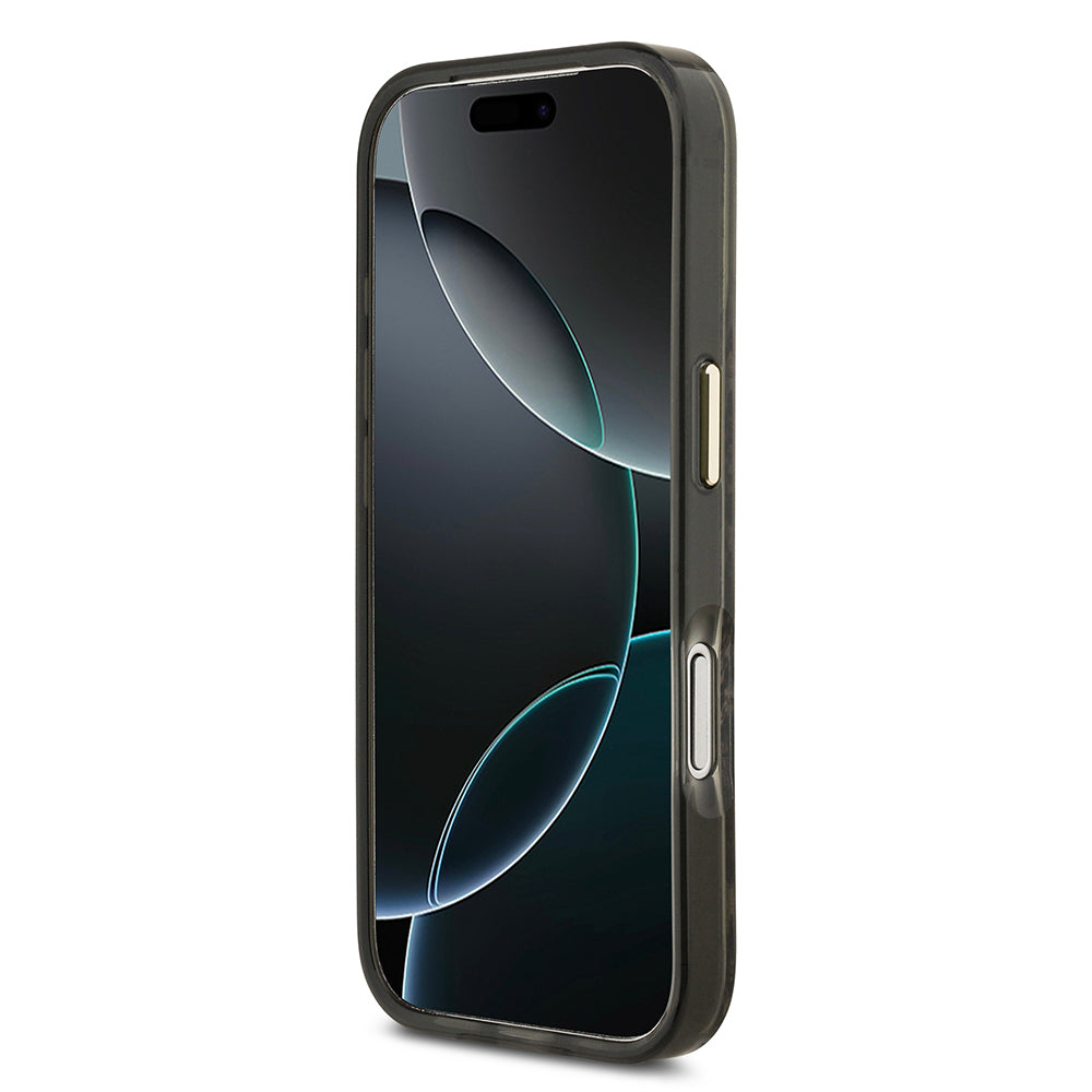 Guess iPhone 17 Pro Orjinal Lisanslı M-safe Şarj Özellikli Yazı Logolu Python Desenli Kılıf