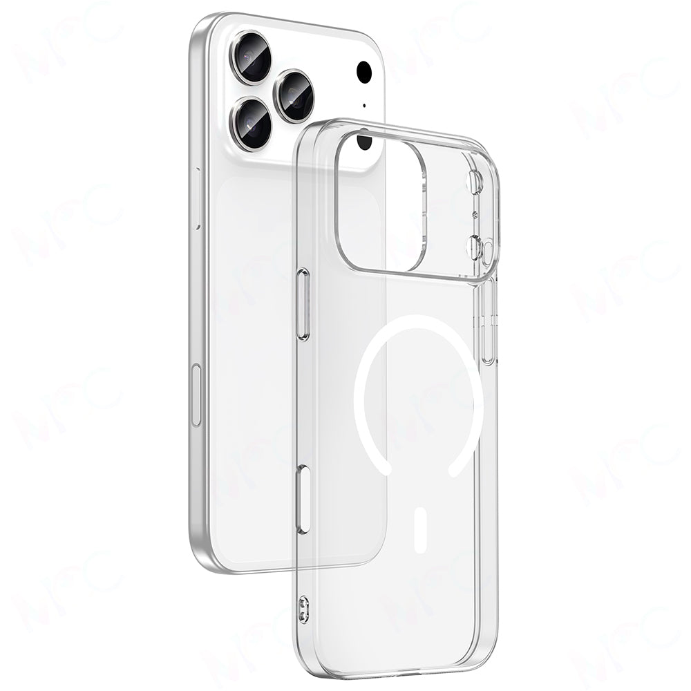 Cepax iPhone 17 Pro IC Çipli M-Safe Şarj Özellikli Şeffaf Kamera Çerçeveli Toledo Kılıf