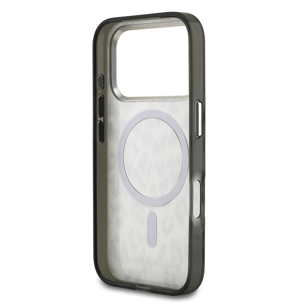 Karl Lagerfeld iPhone 17 Pro Orjinal Lisanslı M-safe Şarj Özellikli IML Leopar Baskılı Kılıf