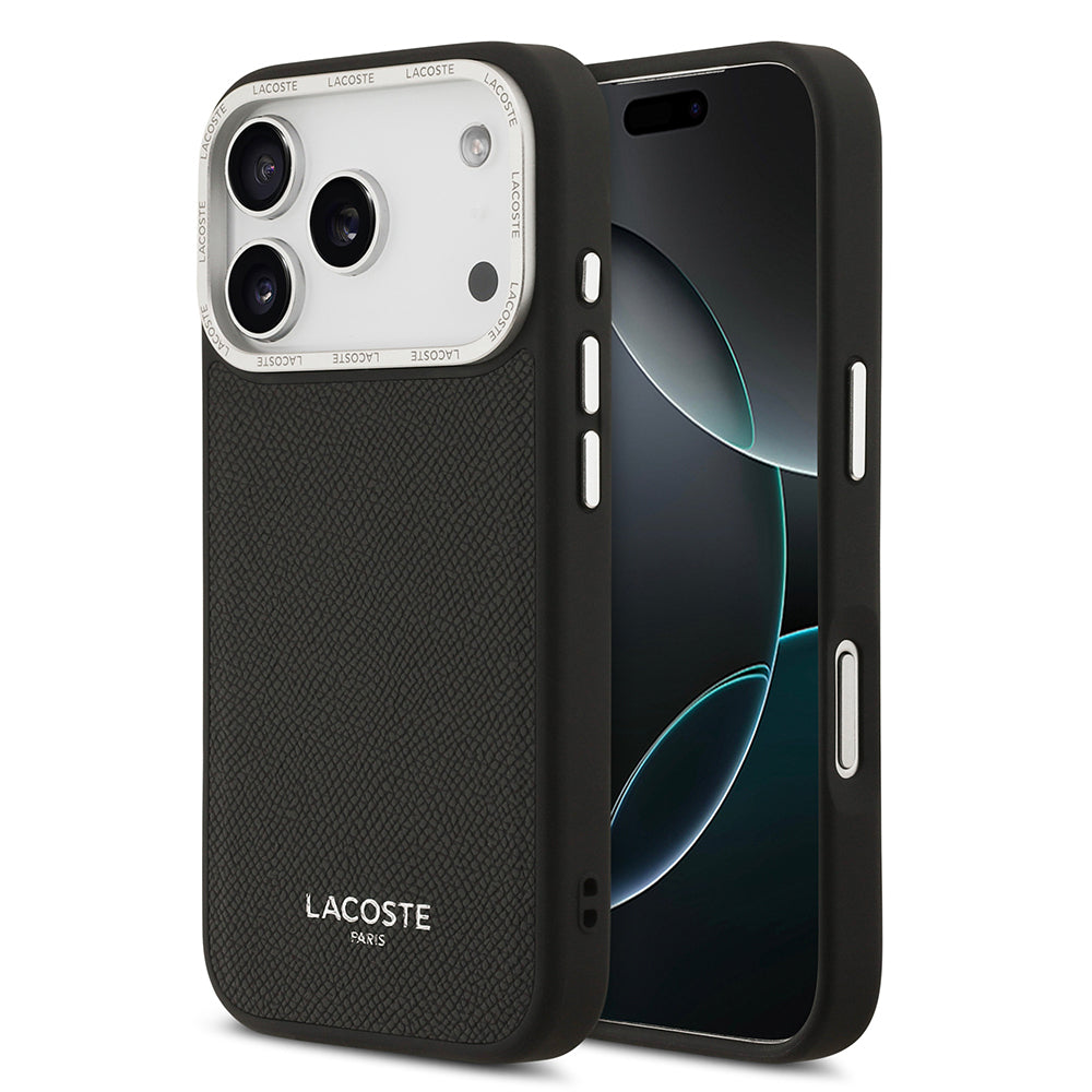 Lacoste iPhone 17 Pro Orjinal Lisanslı M-safe Şarj Özellikli Champs Elysees PU Deri Tasarımlı Kılıf
