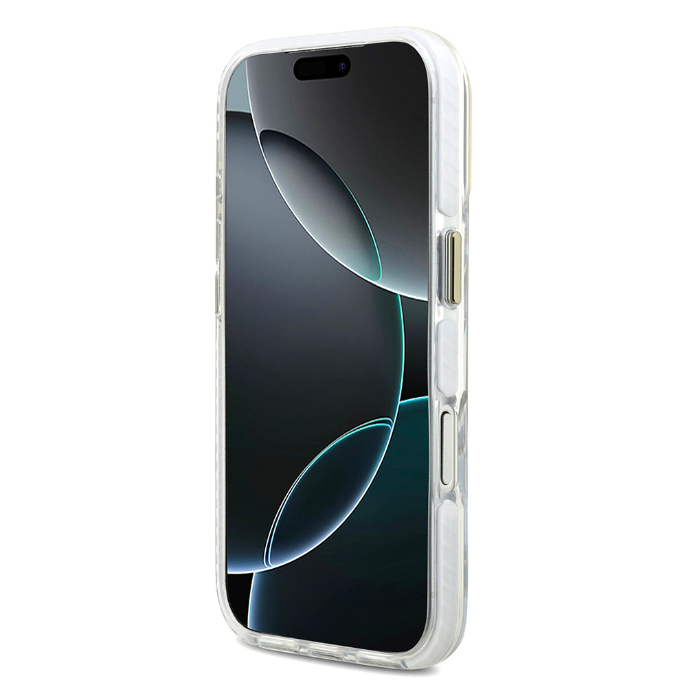 Lacoste iPhone 17 Pro Orjinal Lisanslı M-safe Şarj Özellikli Gold Timsah Logolu Buzlu Kılıf