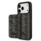 Lacoste iPhone 17 Pro Orjinal Lisanslı M-safe Şarj Özellikli PU Deri Tasarımlı Kartlıklı Karışık Monogram Desenli Kılıf