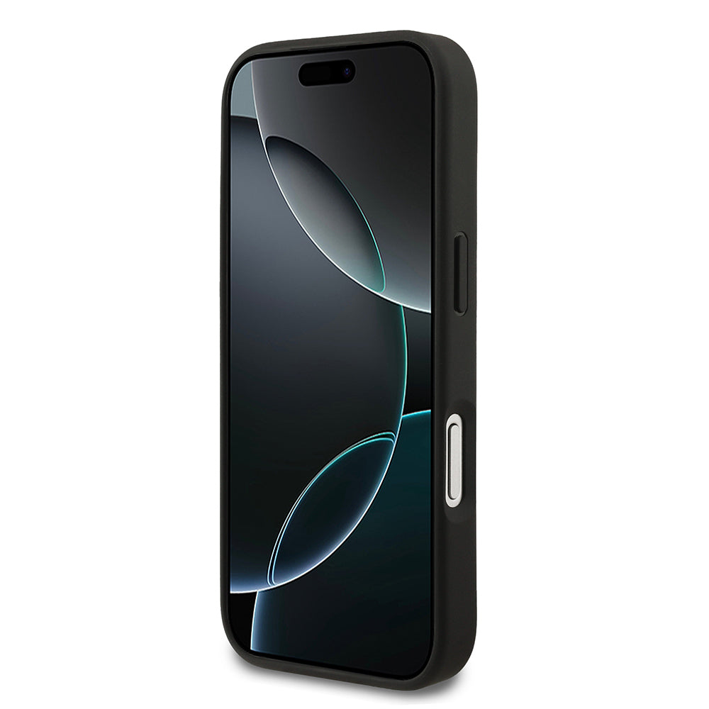 Lacoste iPhone 17 Pro Orjinal Lisanslı M-safe Şarj Özellikli PU Pike Desenli Metal Logolu Kartlıklı Kılıf