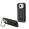 Lacoste iPhone 17 Pro Orjinal Lisanslı M-safe Şarj Özellikli Standlı PU Deri Karışık Monogram Desenli Kılıf