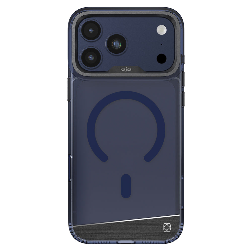 Apple iPhone 17 Pro M-safe Şarj Özellikli Airbag Tasarımlı O-Ring Şeffaf Kajsa Trans Alüminyum Shield Serisi Kılıf