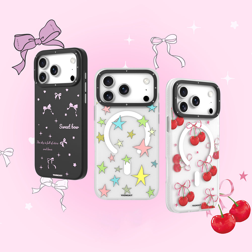 Youngkit Sweathart Serisi iPhone 17 Pro M-Safe Şarj Özellikli Airbagli Çift Katmanlı Telefon Kılıfı