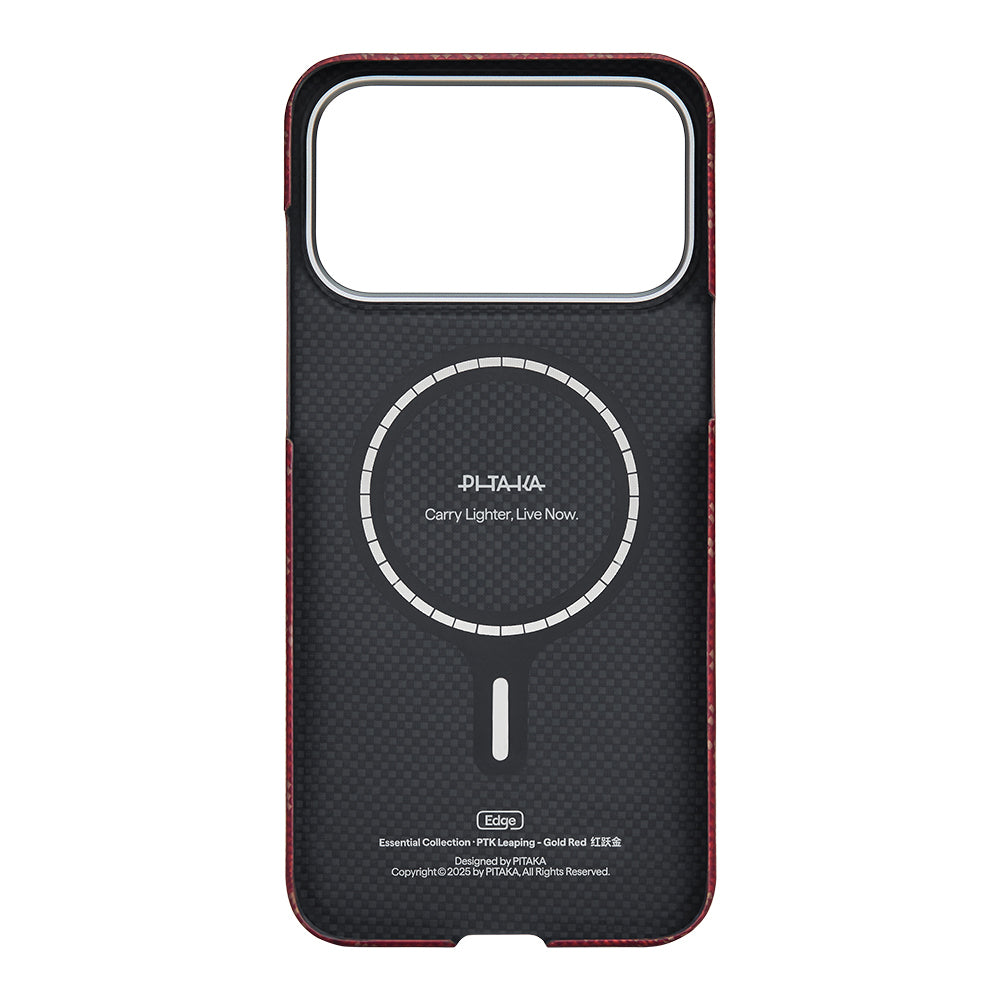 Pitaka Tactile Woven Monogram Serisi iPhone 17 Pro M-safe Şarj Özellikli Aramid Fiber Telefon Kılıfı