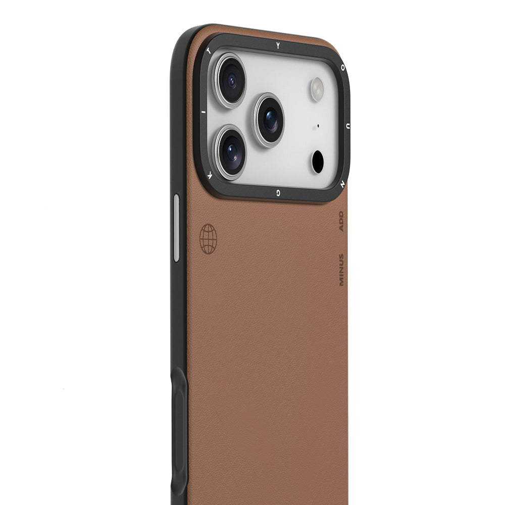 Youngkit Tech Fashion Serisi iPhone 17 Pro M-safe Şarj Özellikli Basit Mat Deri Desenli Kılıf