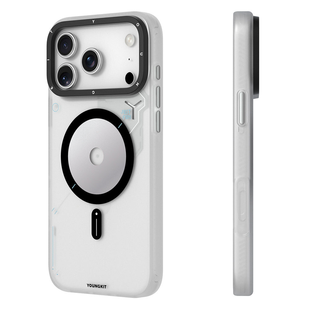 Youngkit Disc Battle iPhone 17 Pro M-safe Şarj Özellikli Disk Desenli Telefon Kılıfı