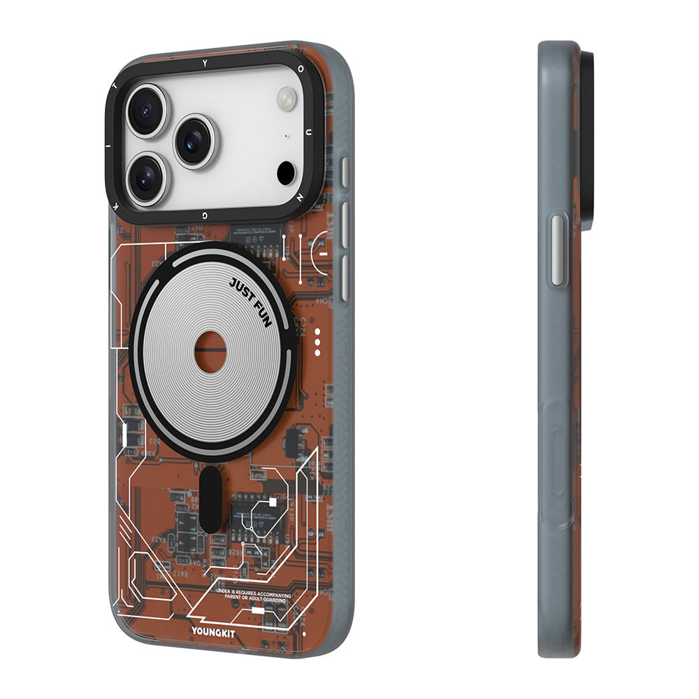 Youngkit Technology Serisi iPhone 17 Pro M-safe Şarj Özellikli Kamera Denetim Butonlu Kılıf