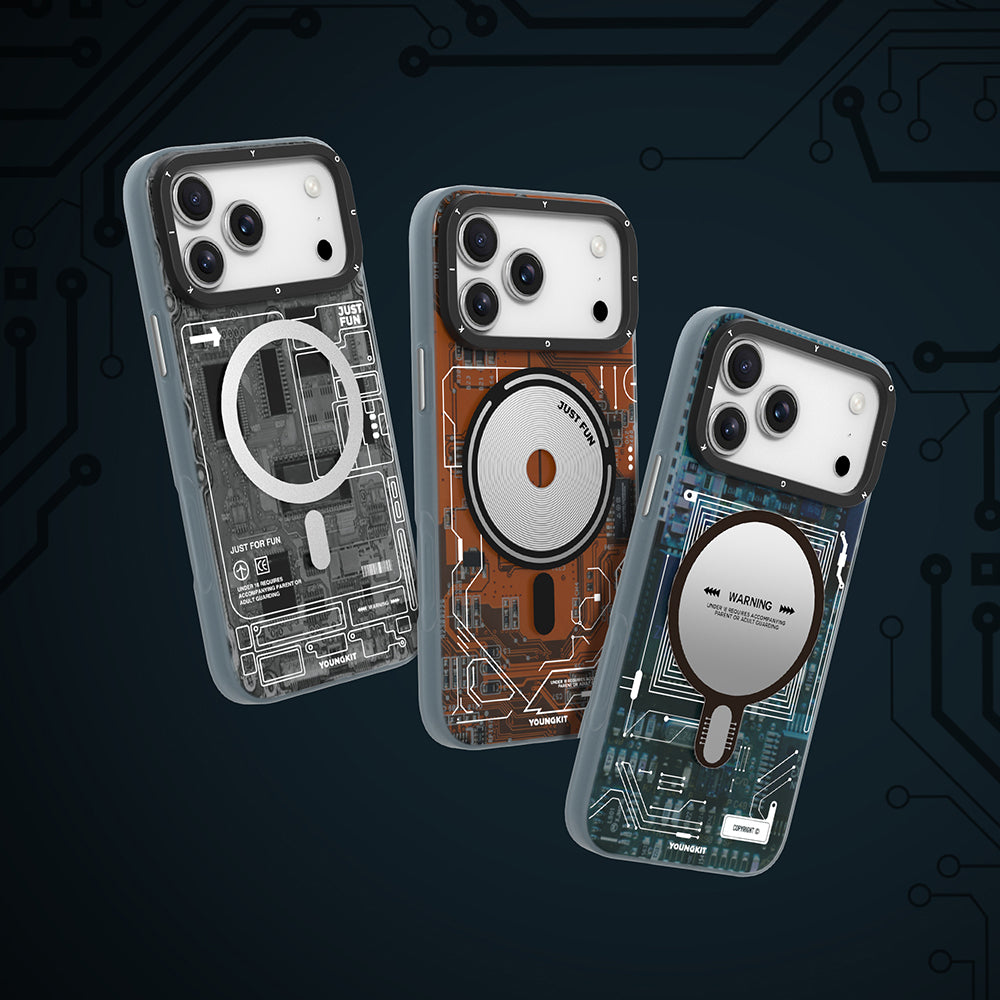 Youngkit Technology Serisi iPhone 17 Pro M-safe Şarj Özellikli Kamera Denetim Butonlu Kılıf