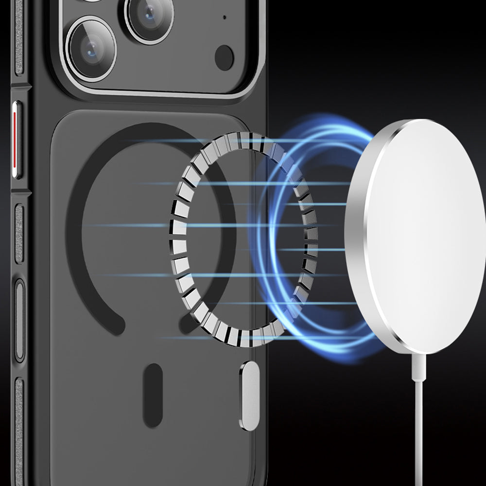 Wlons Vevo iPhone 17 Pro M-safe Şarj Özellikli Mat Görünümlü Telefon Kılıfı