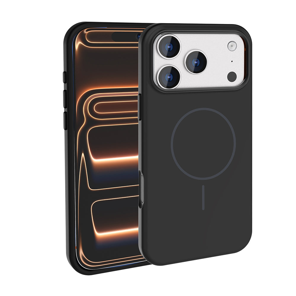 Cepax iPhone 17 Pro M-Safe Şarj Özellikli Metal Kamera Çerçeveli Edi Silikon Kılıf