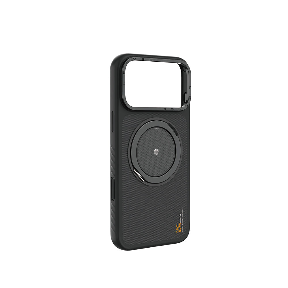 Lenyes CK225 Kevlar iPhone 17 Pro M-safe Şarj Özellikli Metal Standlı Telefon Kılıfı