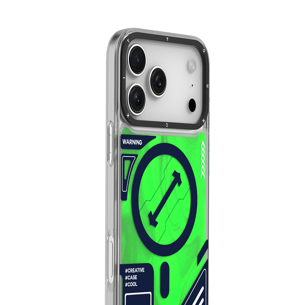 Youngkit Galaxy Fantasy Serisi iPhone 17 Pro M-safe Şarj Özellikli Parlak Kumlu Sıvılı Tasarımlı Kılıf