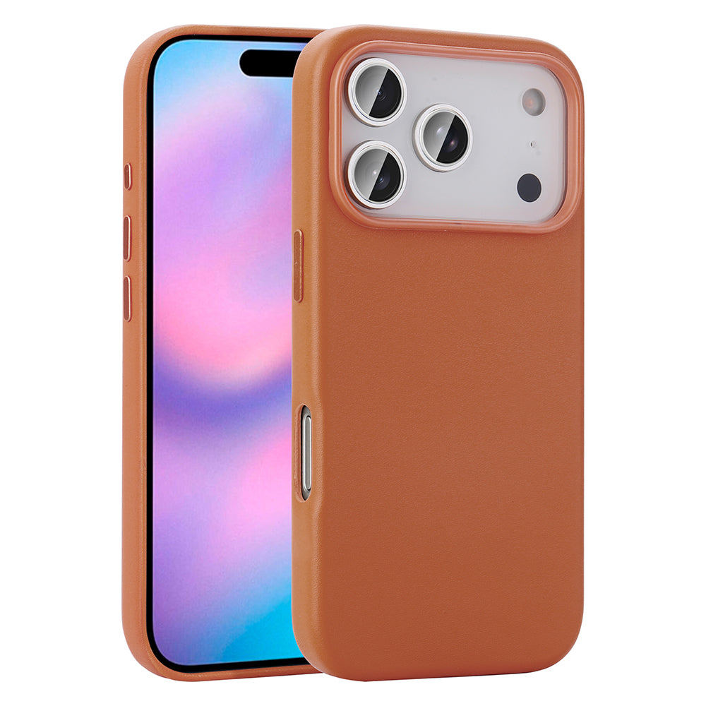 Cepax iPhone 17 Pro M-safe Şarj Özellikli PU Deri Görünümlü Kupra Kılıf