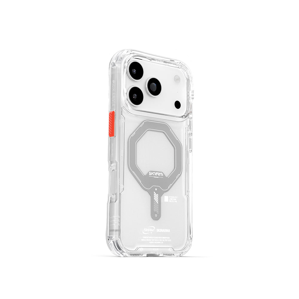 Skinarma Saido iPhone 17 Pro M-safe Şeffaf Airbag Tasarımlı Mag-Charge Telefon Kılıfı