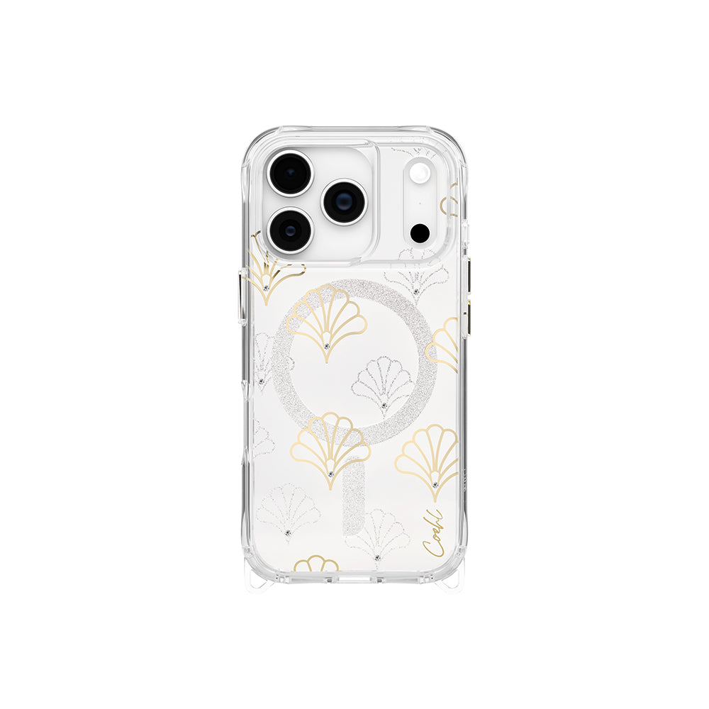 Coehl Maree iPhone 17 Pro M-safe Şarj Özellikli Şeffaf Desenli Arka Yüzey Kılıf