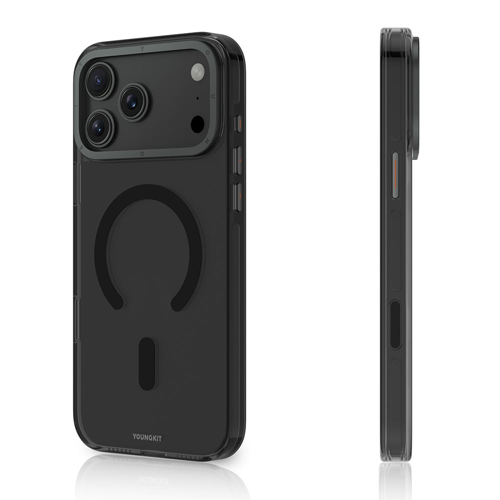 Youngkit Crystal Shield Serisi iPhone 17 Pro Kılıf M-safe Şarj Özellikli Şeffaf Kılıf