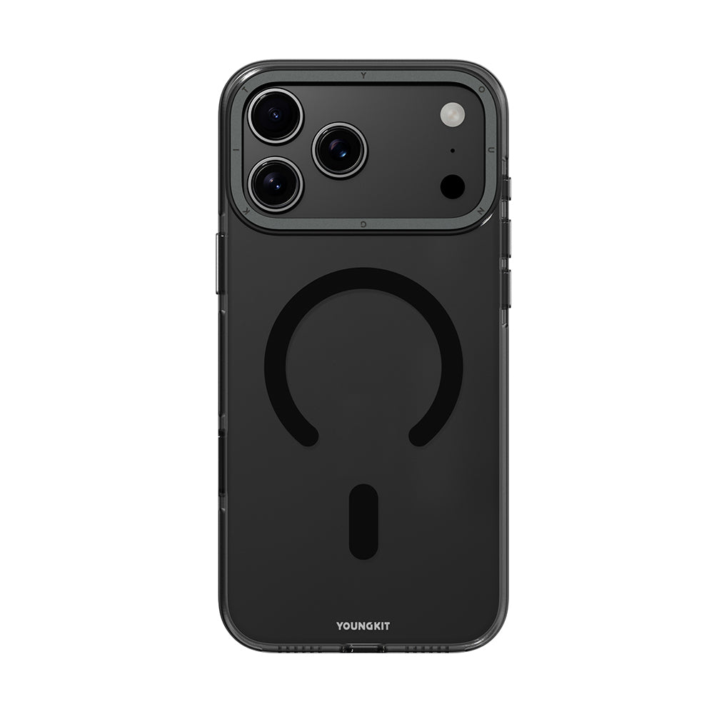 Youngkit Crystal Shield Serisi iPhone 17 Pro Kılıf M-safe Şarj Özellikli Şeffaf Kılıf