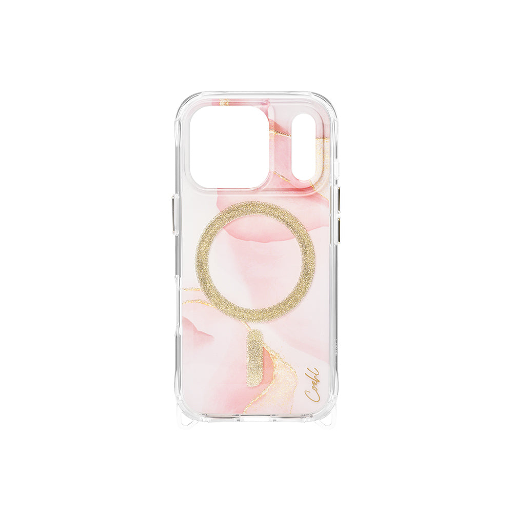 Coehl Aeris iPhone 17 Pro M-safe Şarj Özellikli Simli Magnetik Kılıf