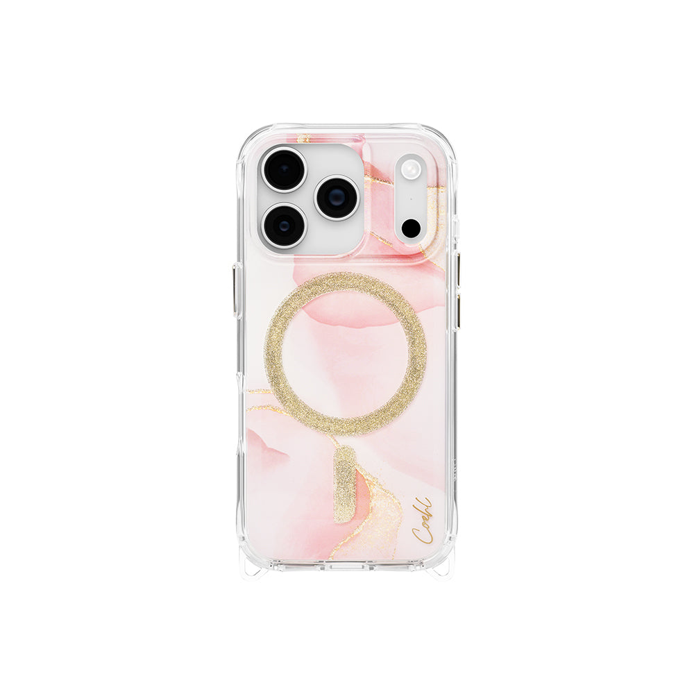 Coehl Aeris iPhone 17 Pro M-safe Şarj Özellikli Simli Magnetik Kılıf