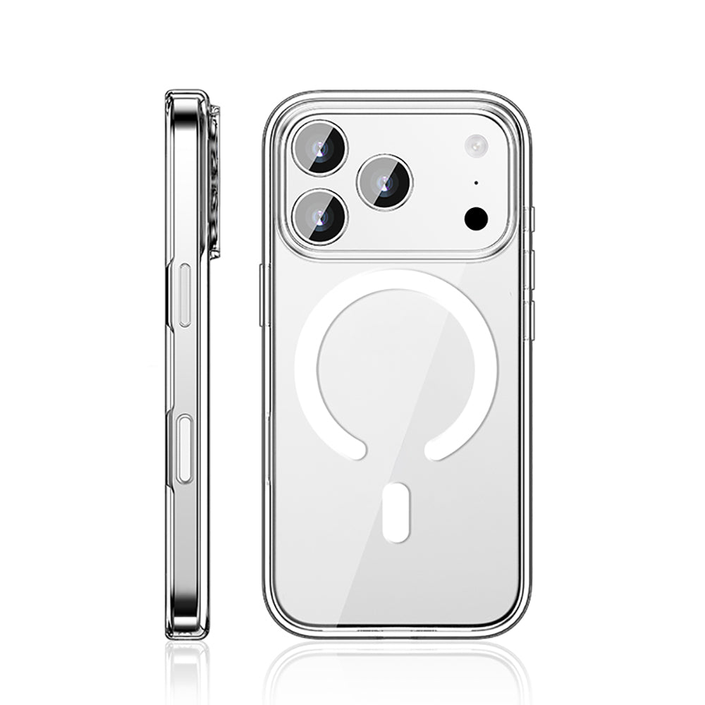 Wlons Pita iPhone 17 Pro M-safe Şarj Özellikli Transparan Sert PC Kılıf