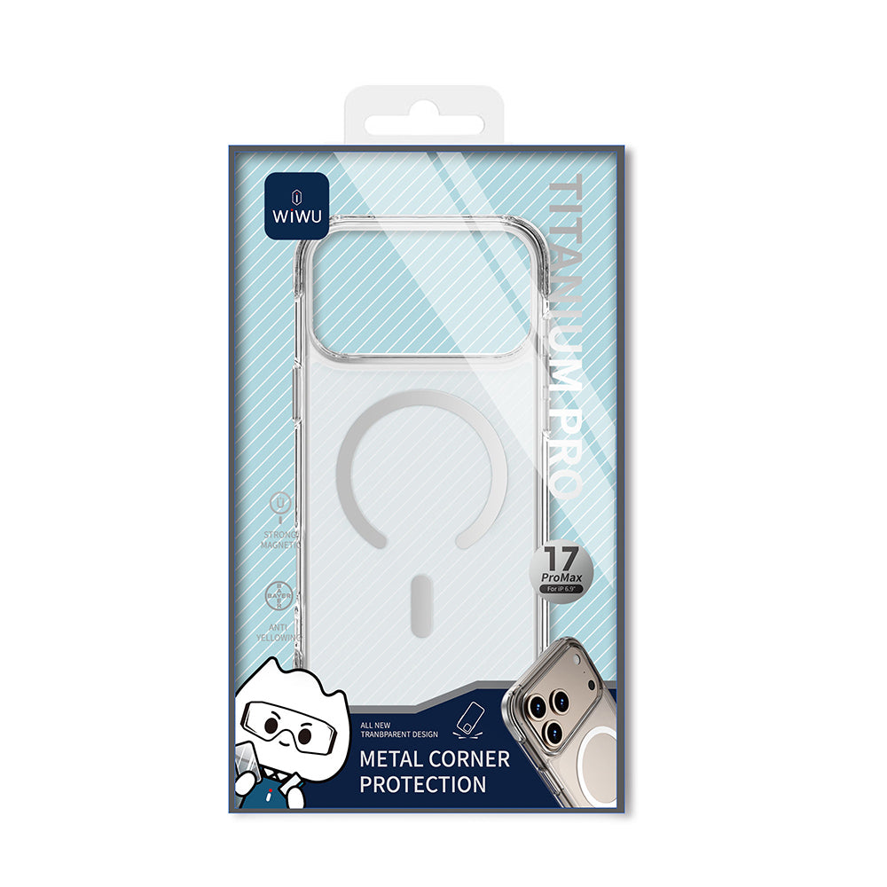 Wiwu MCC-702 Titanyum Pro Serisi iPhone 17 Pro M-safe Şarj Özellikli Sert PC Kılıf