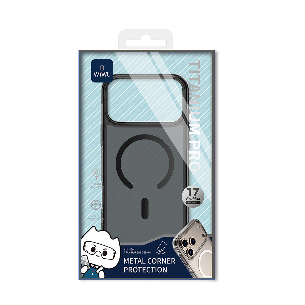 Wiwu MCC-702 Titanyum Pro Serisi iPhone 17 Pro M-safe Şarj Özellikli Sert PC Kılıf