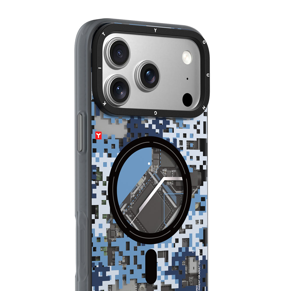 Youngkit Camouflage Sykell Serisi iPhone 17 Pro Kılıf M-Safe Şarj Özellikli Telefon Kılıfı