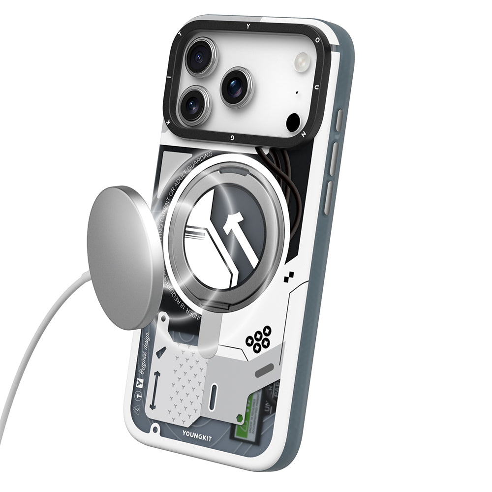 Youngkit Starship Serisi iPhone 17 Pro M-safe Şarj Özellikli Telefon Kılıfı