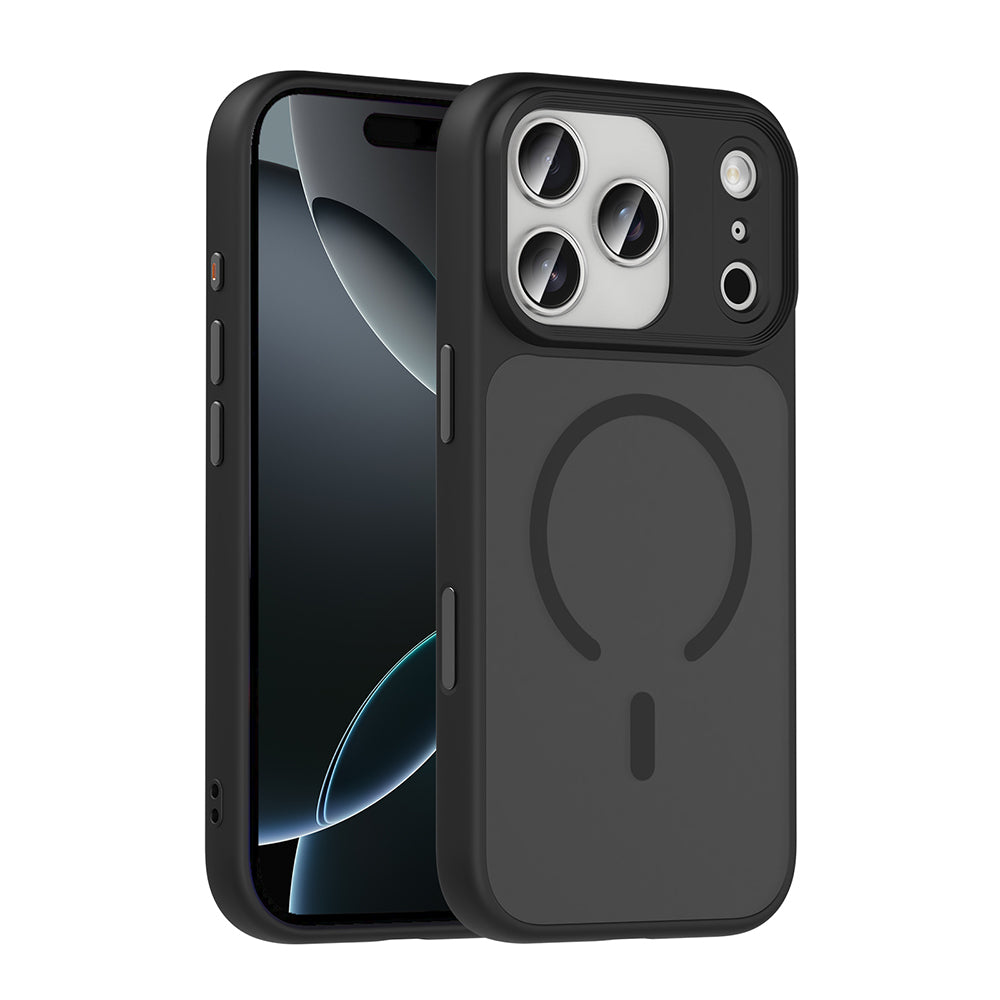 Cepax iPhone 17 Pro Mat Arka Yüzey Wireless Şarj Özellikli Flet M-safe Kılıf