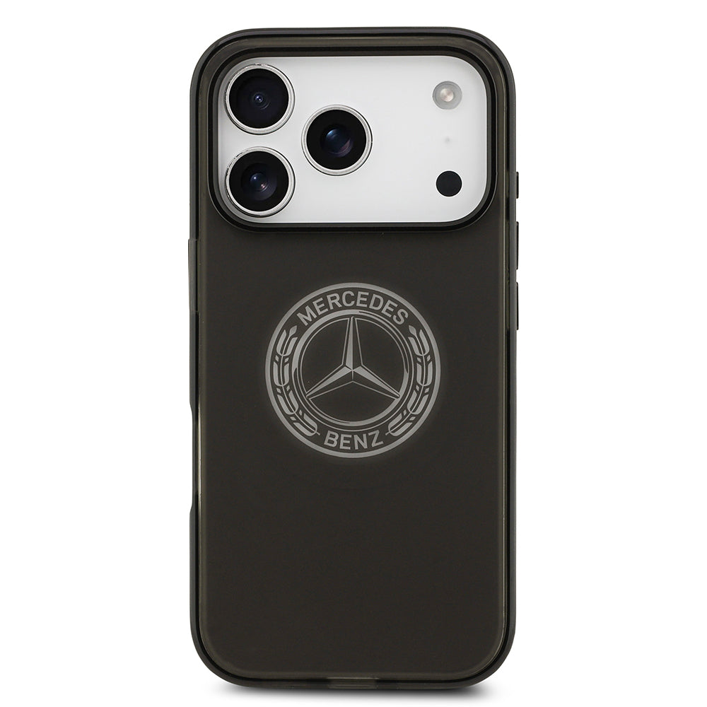 Mercedes Benz iPhone 17 Pro Orjinal Lisanslı M-safe Şarj Özellikli Buzlu PC Nostaljik Yıldız Dizayn Kılıf