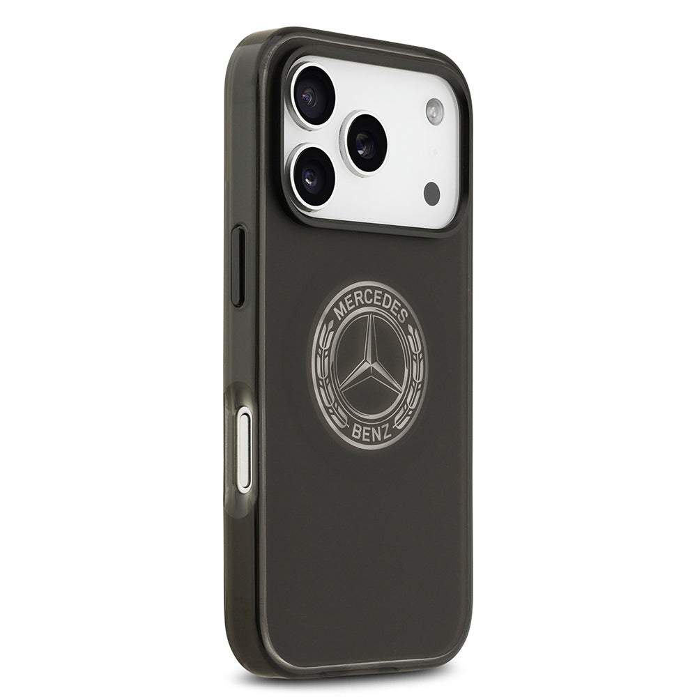 Mercedes Benz iPhone 17 Pro Orjinal Lisanslı M-safe Şarj Özellikli Buzlu PC Nostaljik Yıldız Dizayn Kılıf