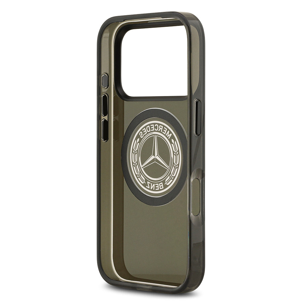 Mercedes Benz iPhone 17 Pro Orjinal Lisanslı M-safe Şarj Özellikli Buzlu PC Nostaljik Yıldız Dizayn Kılıf