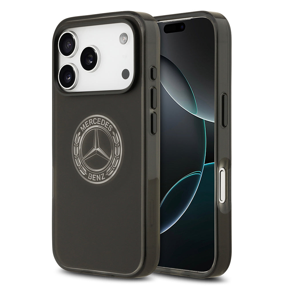 Mercedes Benz iPhone 17 Pro Orjinal Lisanslı M-safe Şarj Özellikli Buzlu PC Nostaljik Yıldız Dizayn Kılıf