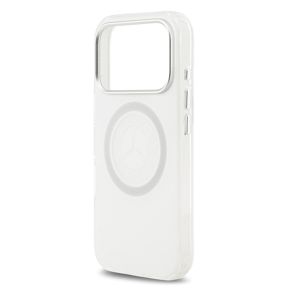 Mercedes Benz iPhone 17 Pro Orjinal Lisanslı M-safe Şarj Özellikli Buzlu PC Nostaljik Yıldız Dizayn Kılıf