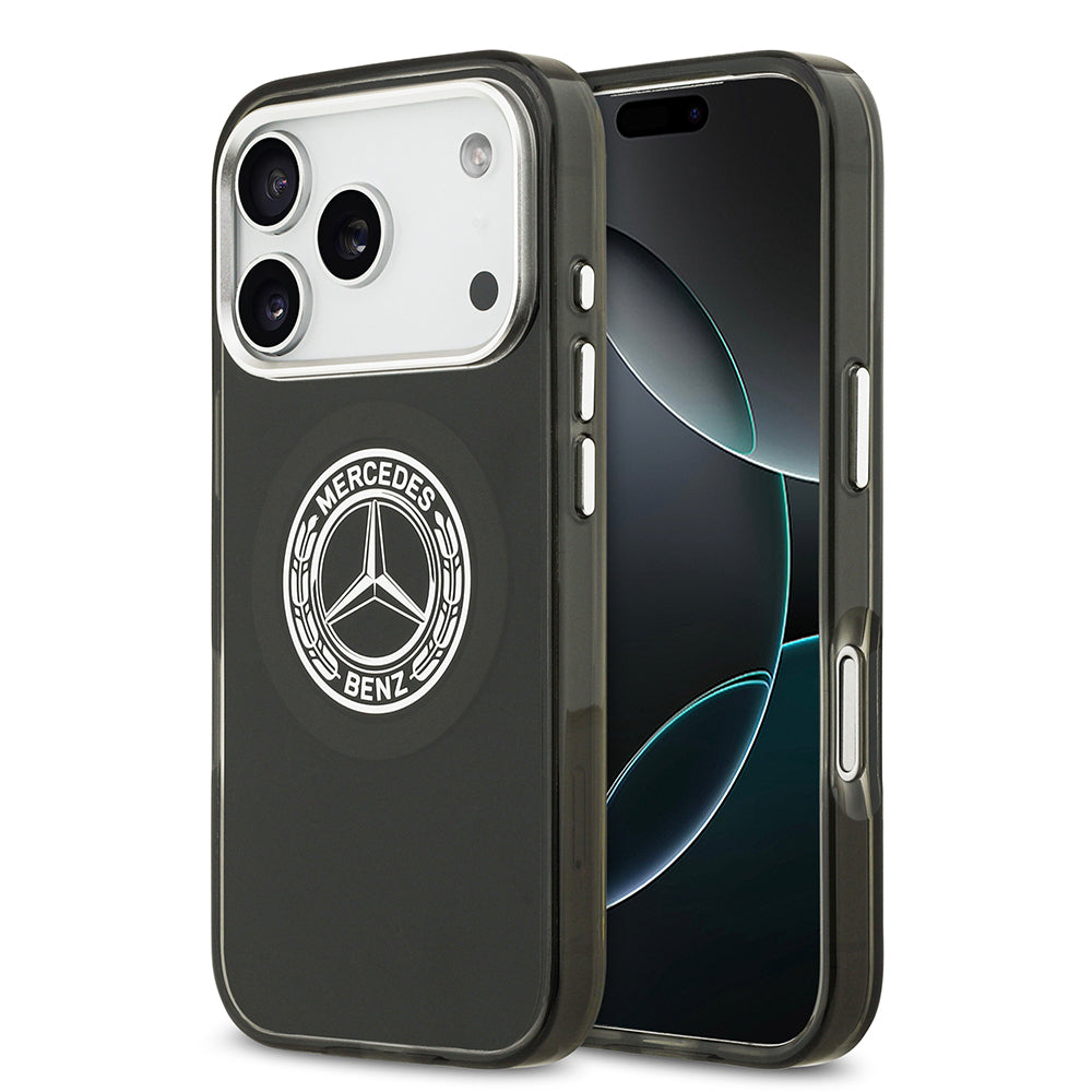 Mercedes Benz iPhone 17 Pro Orjinal Lisanslı M-safe Şarj Özellikli Çift Katmanlı PC Nostaljik Yıldız Dizayn Kılıf
