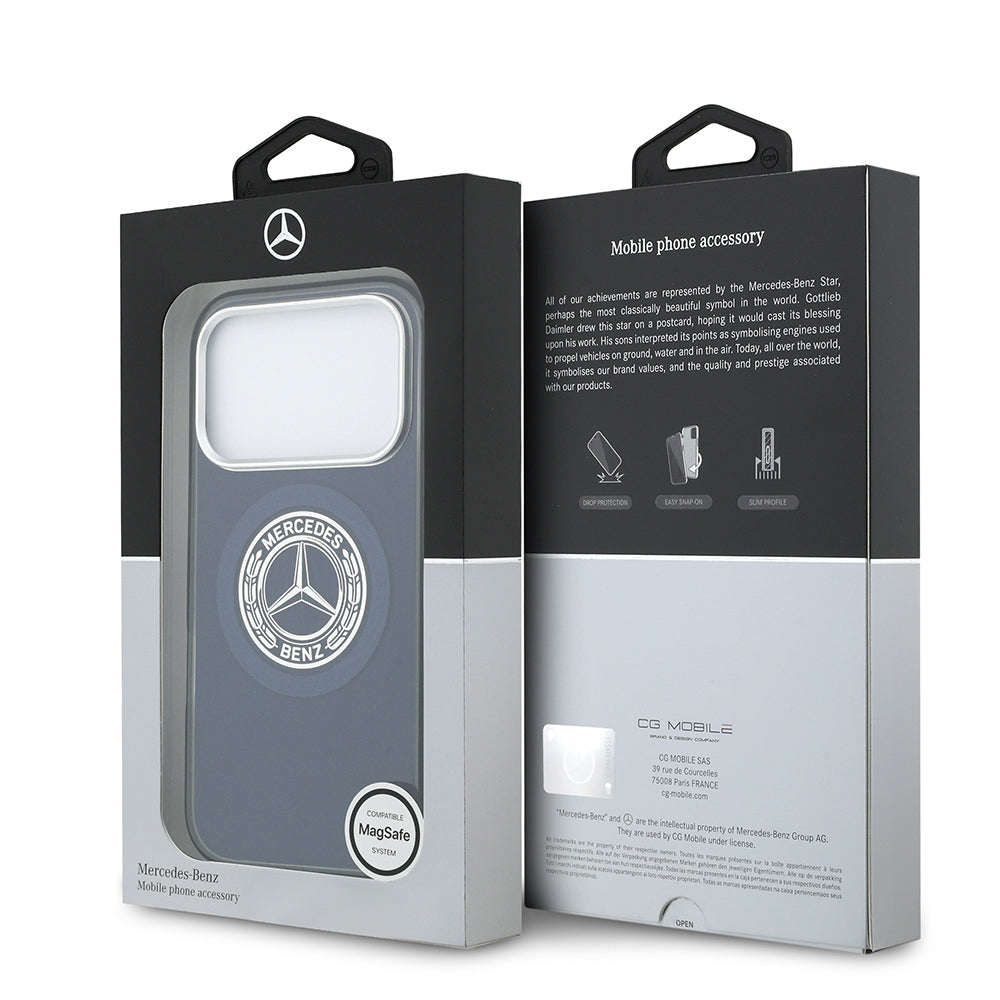 Mercedes Benz iPhone 17 Pro Orjinal Lisanslı M-safe Şarj Özellikli Çift Katmanlı PC Nostaljik Yıldız Dizayn Kılıf