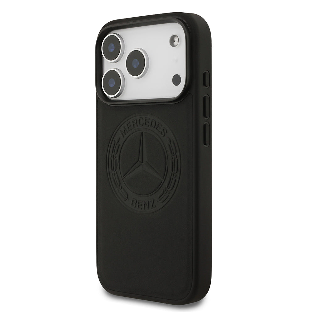 Mercedes Benz iPhone 17 Pro Orjinal Lisanslı M-safe Hakiki Deri Nostaljik Yıldız Dizayn Kılıf