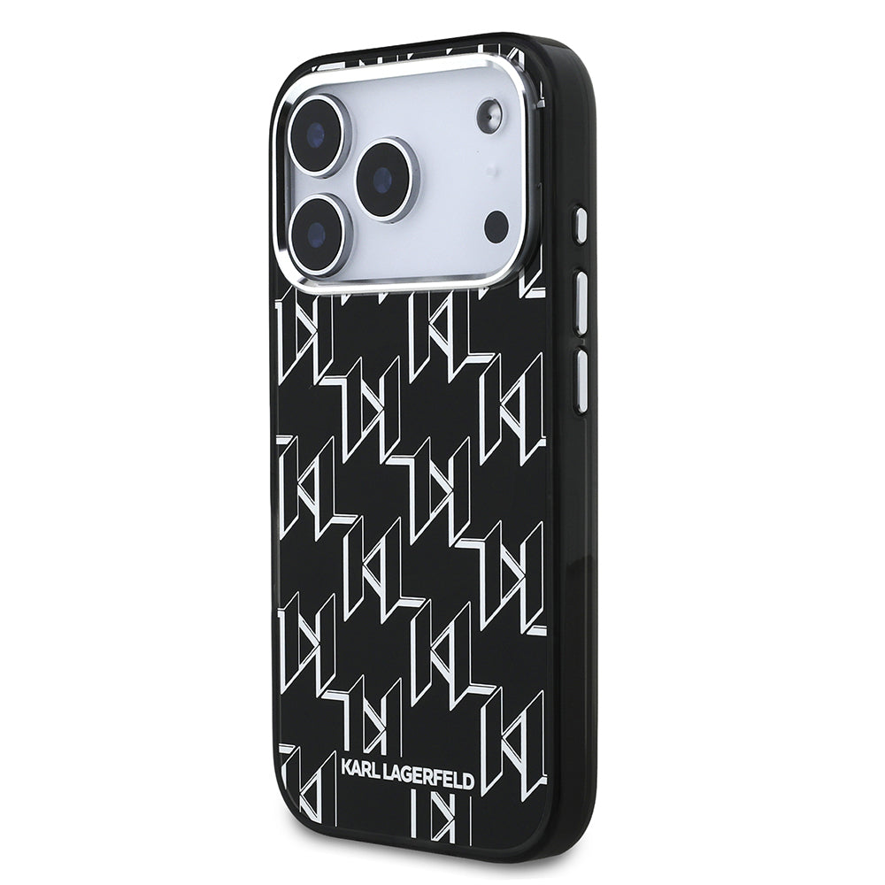 Karl Lagerfeld iPhone 17 Pro Orjinal Lisanslı M-safe Şarj Özellikli IML Baskılı Monogram Dizayn Kılıf