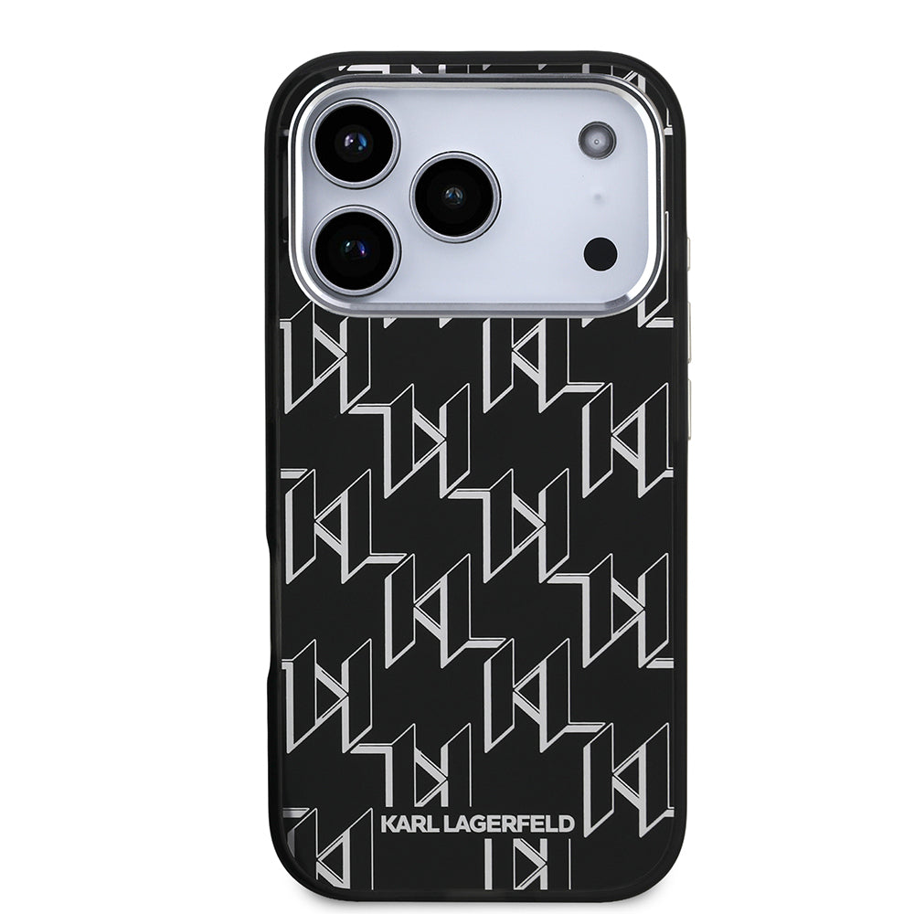 Karl Lagerfeld iPhone 17 Pro Orjinal Lisanslı M-safe Şarj Özellikli IML Baskılı Monogram Dizayn Kılıf