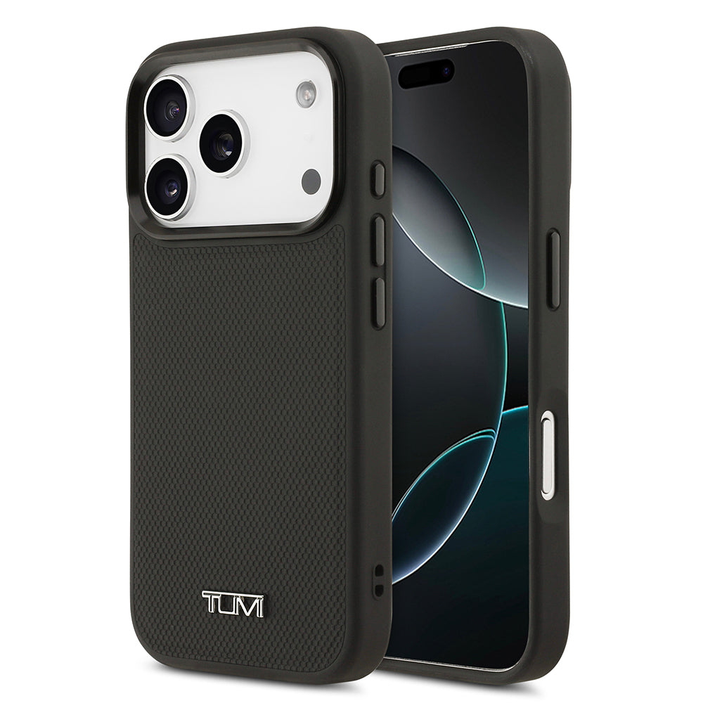 TUMI iPhone 17 Pro M-safe Şarj Özellikli Deri Noktalı Dizayn Telefon Kılıfı