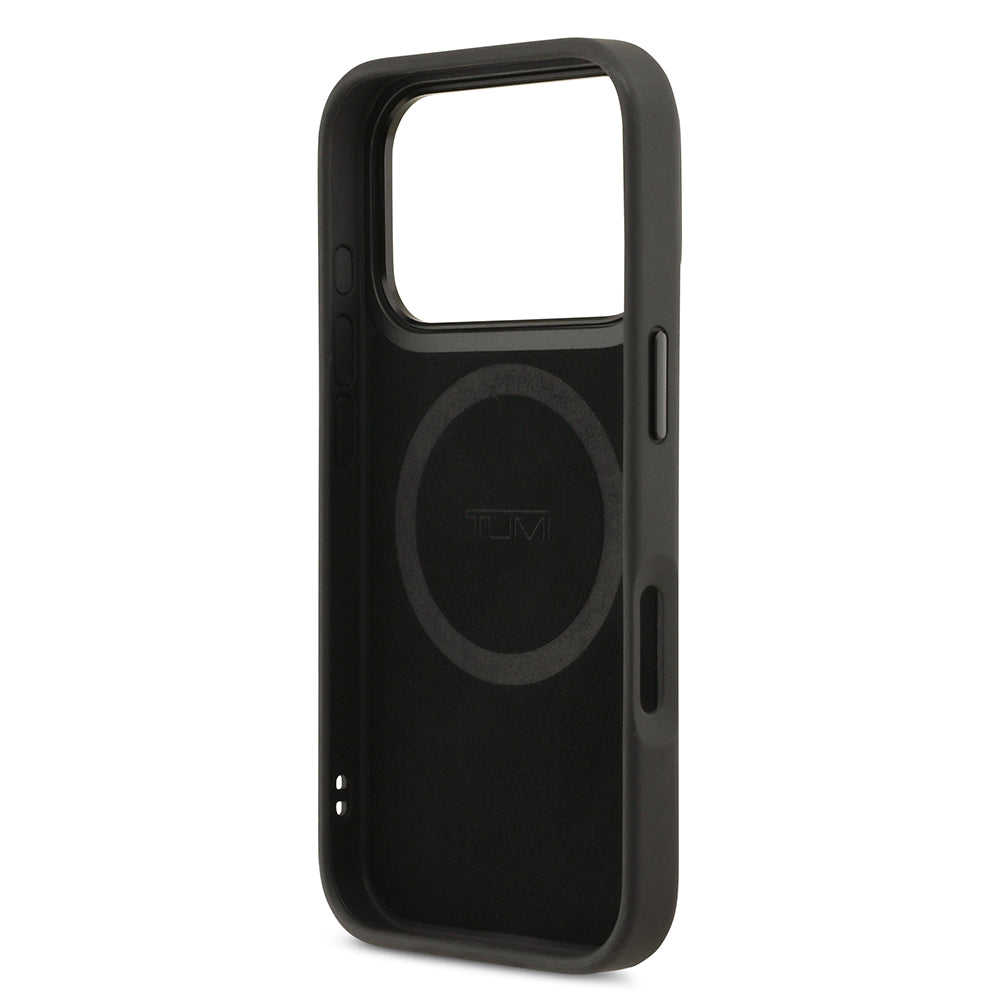 TUMI iPhone 17 Pro M-safe Şarj Özellikli Deri Noktalı Dizayn Telefon Kılıfı