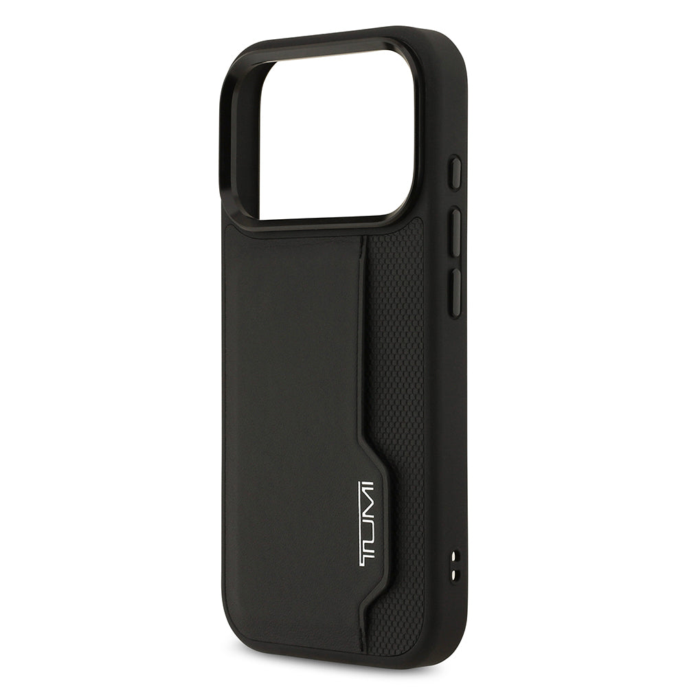 TUMI iPhone 17 Pro Orjinal Lisanslı Deri Dikey Kartlıklı Telefon Kılıfı