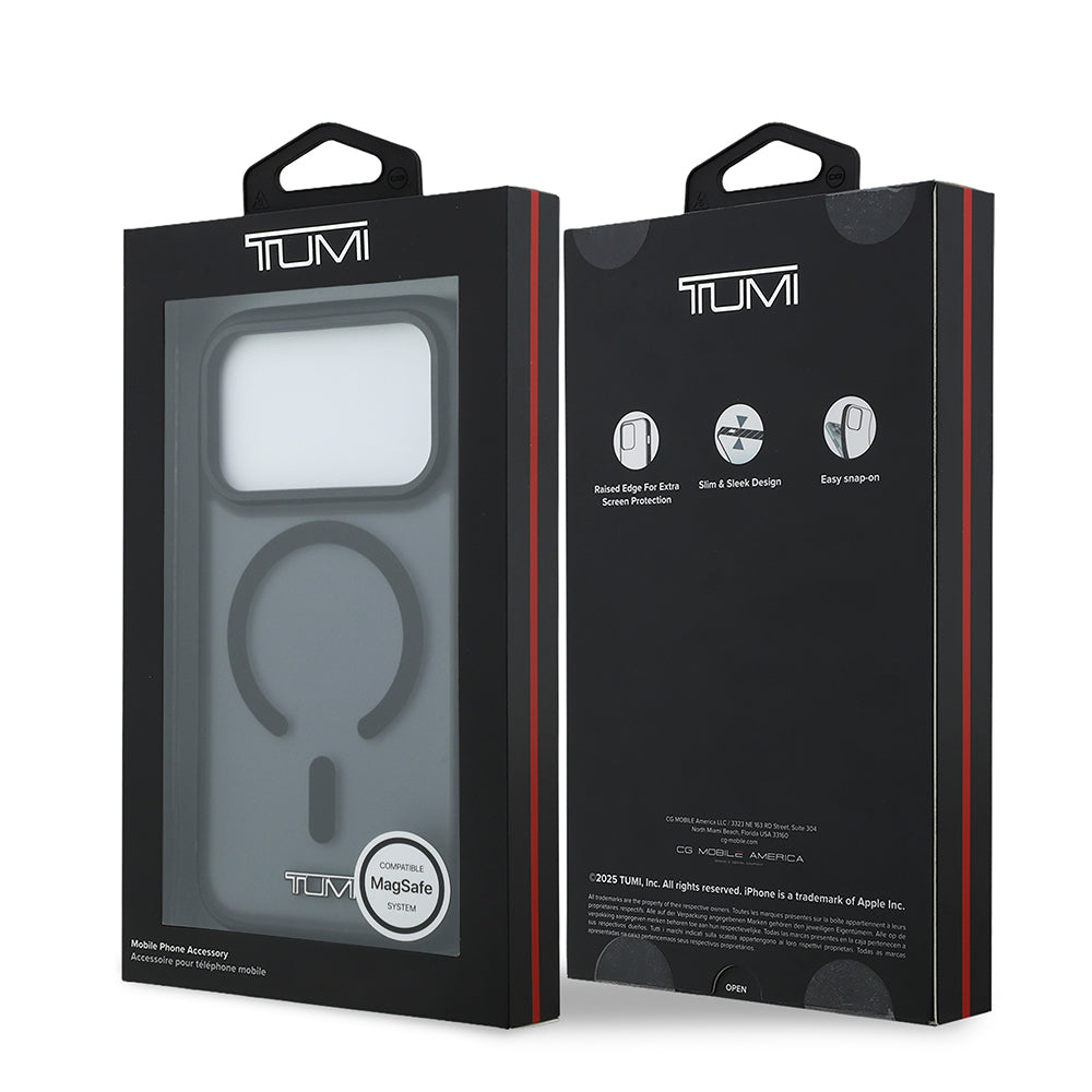 TUMI iPhone 17 Pro Orjinal Lisanslı M-safe Şarj Özellikli Buzlu Transparan Telefon Kılıfı